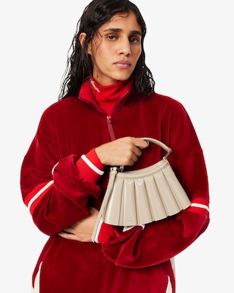 Mini sac Lenglen cuir verni D&eacute;fil&eacute;
