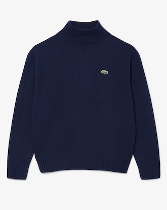 Pull col montant cachemire maille 3D