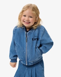 Bomber denim rembourr&eacute; avec badge