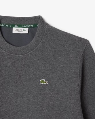 Sweatshirt relaxed fit col rond en Piqué