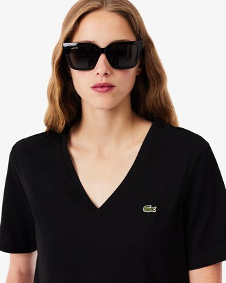 T-shirt relaxed fit coton doux col V