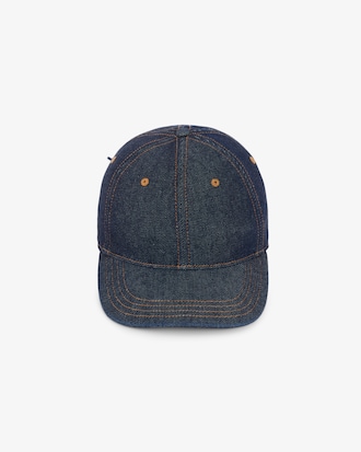Casquette denim coton avec n&oelig;ud