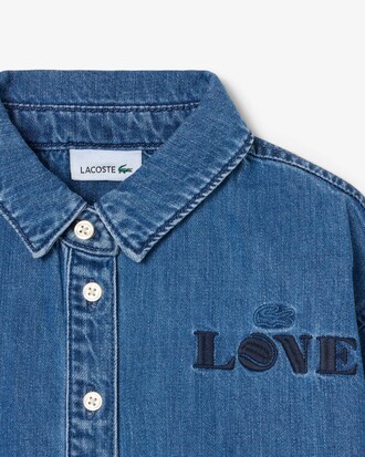 Chemise denim avec badge