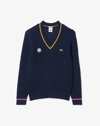 Pull col V Édition Roland-Garros