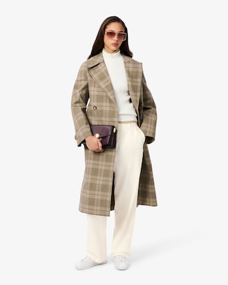 Pantalon oversize &agrave; plis flanelle