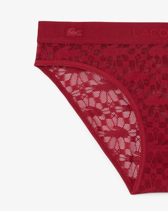 Culotte en dentelle ceinture sigl&eacute;e