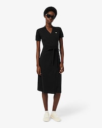 Robe polo portefeuille mini Piqu&eacute; stretch