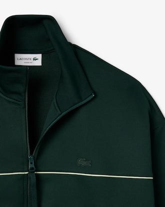 Sweatshirt zippé molleton effet satiné