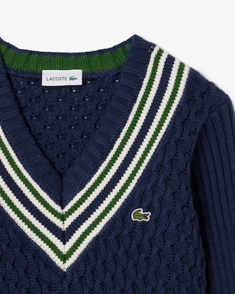 Pull sans manches col V coton