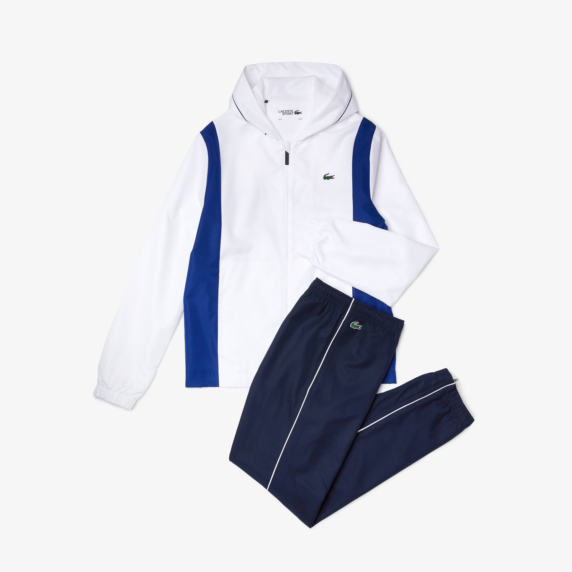 lacoste blanche et bleu