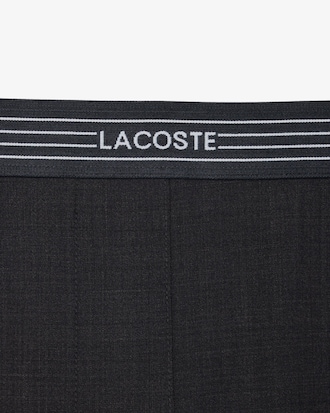 Pantalon &agrave; plis laine m&eacute;lang&eacute;e oversize