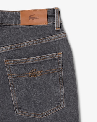 Jean denim taille haute straight fit