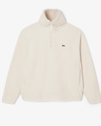 Sweatshirt polaire col montant zipp&eacute;