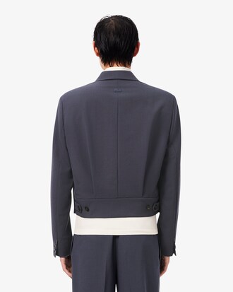 Veste tailleur courte jacquard D&eacute;fil&eacute;