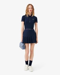 Jupe courte pliss&eacute;e laine m&eacute;lang&eacute;e