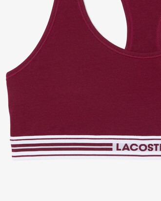 Brassi&egrave;re coton stretch bande contrast&eacute;e
