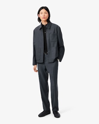 Pantalon de costume laine feutr&eacute;e regular fit