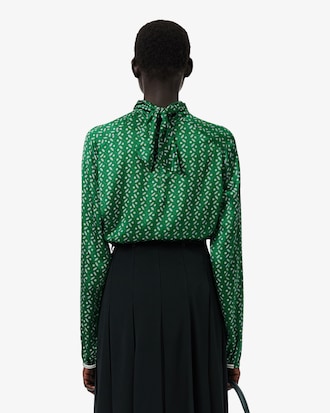 Chemise oversize satin imprimé Défilé