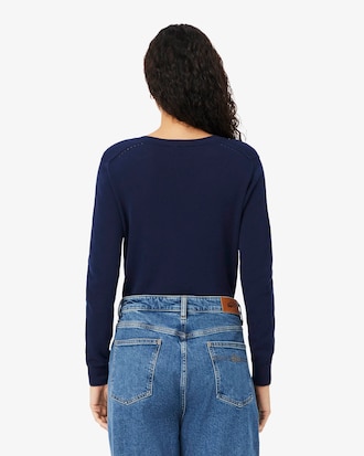Pull col V maille sans coutures