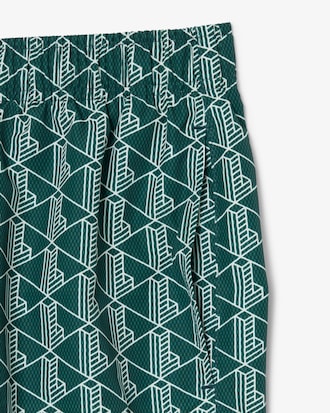 Maillot de bain mi-long imprim&eacute; monogramme