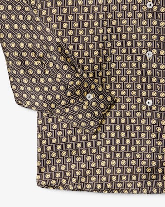 Chemise oversize satin imprimé