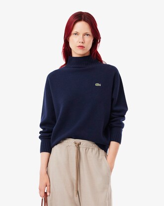 Pull col montant cachemire maille 3D