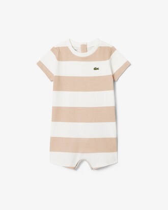 Combinaison layette b&eacute;b&eacute; interlock ray&eacute;e