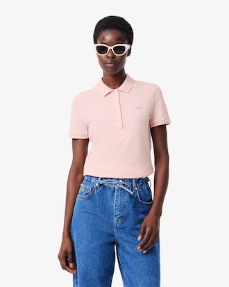 Polo L.12.D slim fit en mini piqu&eacute; stretch