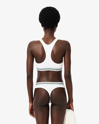 String coton stretch ceinture contrast&eacute;e