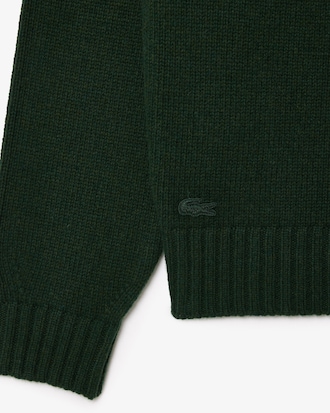 Pull en laine cardée motif crocodile