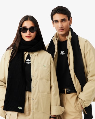 Écharpe laine côtelée