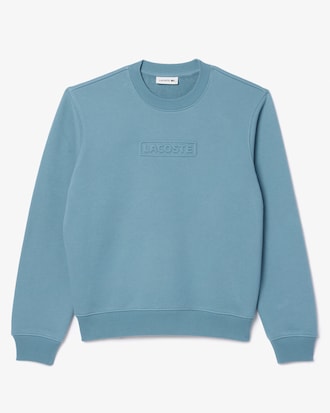 Sweatshirt coton logo embossé