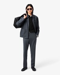 Pantalon de costume laine feutr&eacute;e regular fit