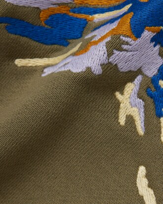 Sweatshirt molleton motif brod&eacute;