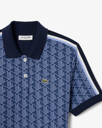 Robe polo slim fit jacquard monogramme