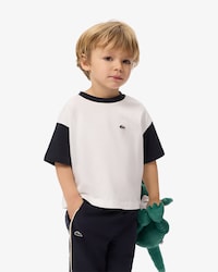 T-shirt coton d&eacute;tails contrast&eacute;s