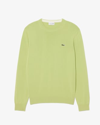 Pull coton uni col rond
