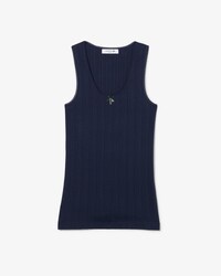 D&eacute;bardeur slim fit coton maille pointelle