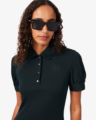 Robe polo jersey fluide avec broderie