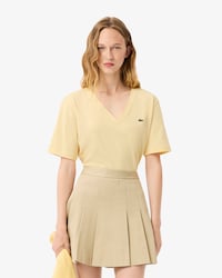 T-shirt relaxed fit coton doux col V