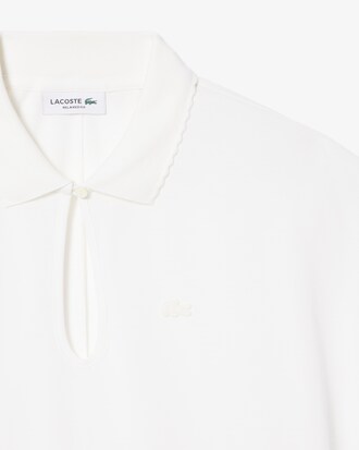 Polo Piqu&eacute; fluide festonn&eacute; relaxed fit