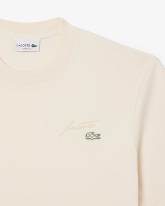 T-shirt jersey &eacute;pais signature brod&eacute;e