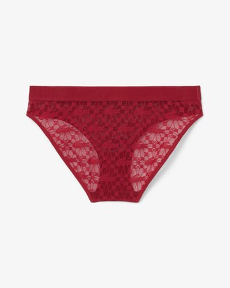 Culotte en dentelle ceinture sigl&eacute;e