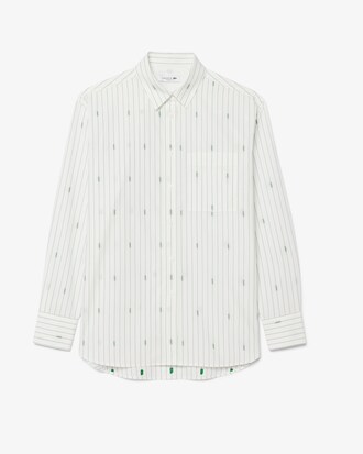 Chemise ray&eacute;e jacquard oversize