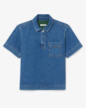 Polo oversize denim l&eacute;ger