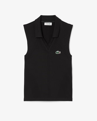 Polo Tennis sans manches maille stretch