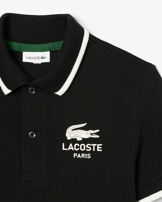 Polo en Petit Piqué col rayé