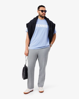 Pantalon chino regular fit flanelle de laine