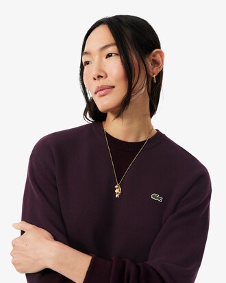 Pull relaxed fit col rond coton