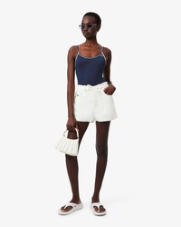 Maillot de bain une pi&egrave;ce avec liser&eacute;s